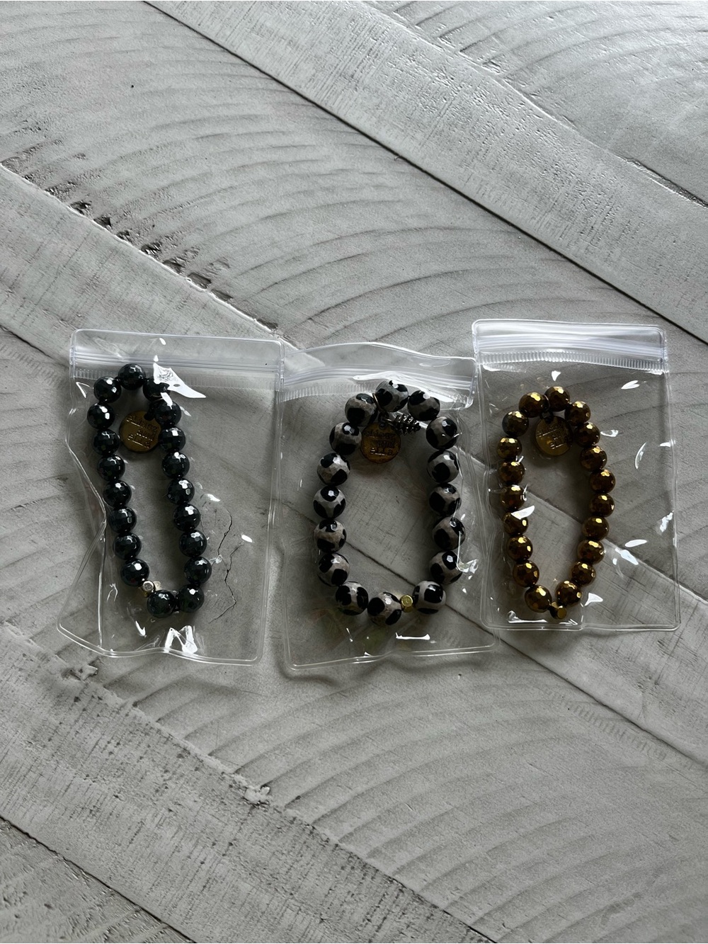 Lot Of 3 Beaded Stretch Bracelets
